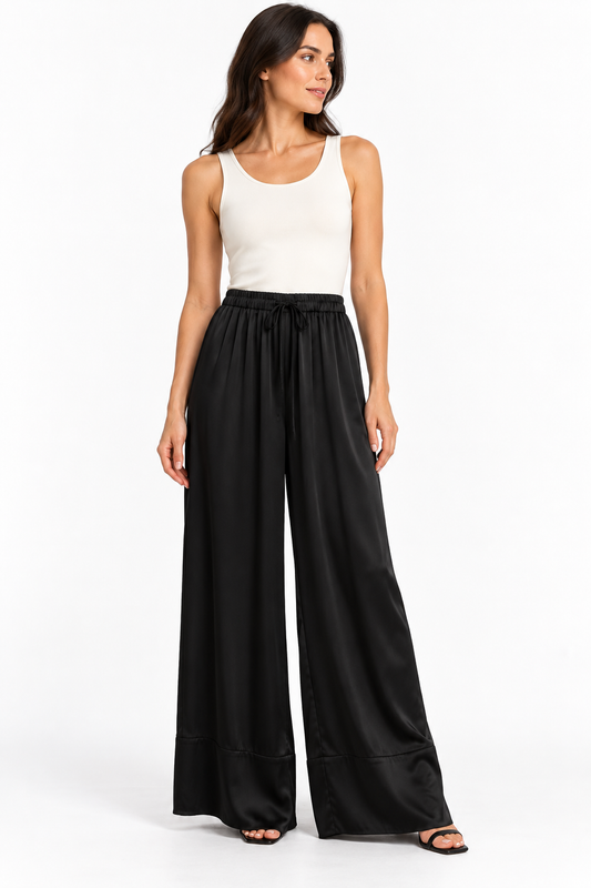 Holiday Black Silky Pant