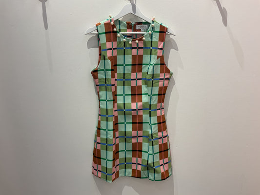 Francis Pearl Detail Mint Green Sleeveless Mini Dress