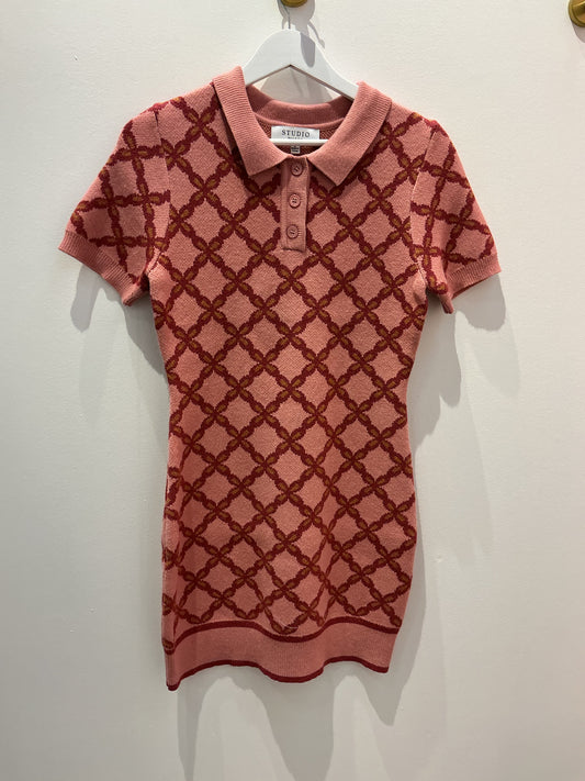 Anna Beth Mauve Multi Chain Link Mini Dress