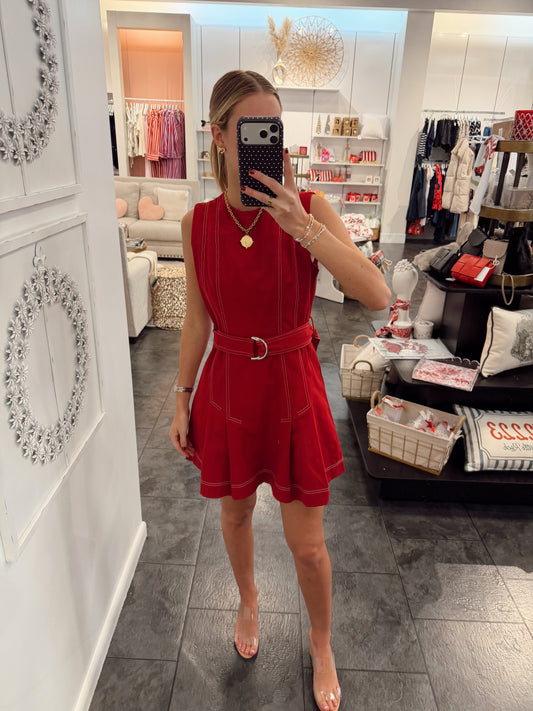 Becca Sleeveless Belted Dress