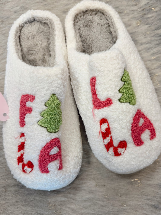 FALALA Christmas Tree Fuzzy Slippers