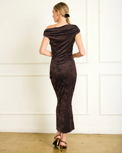 Brylie Brown Velvet  Maxi Dress