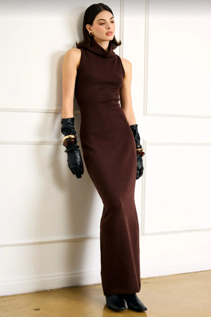 Summit Sweater Dress - Brown