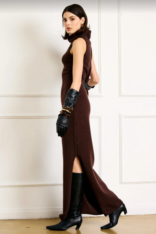Summit Sweater Dress - Brown