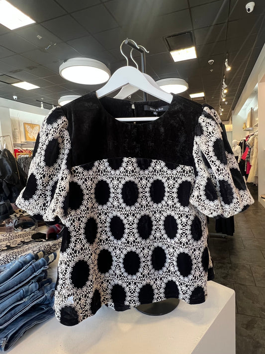 Molly Black Crochet Top
