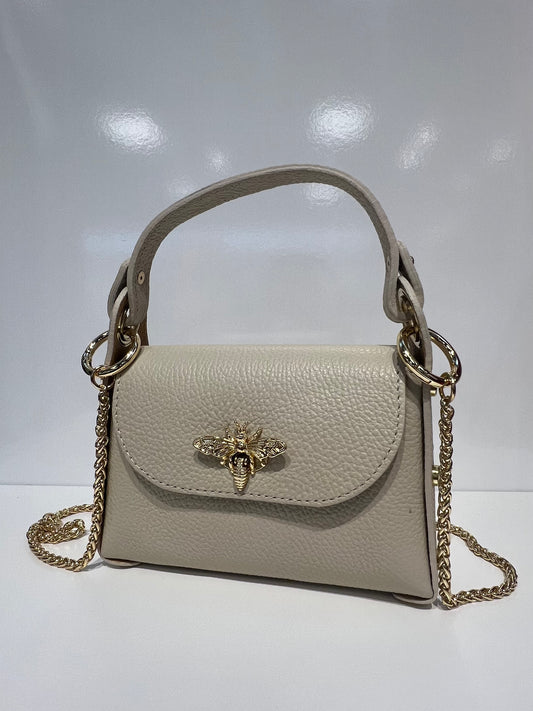 Leather Butterfly Bag - Ivory