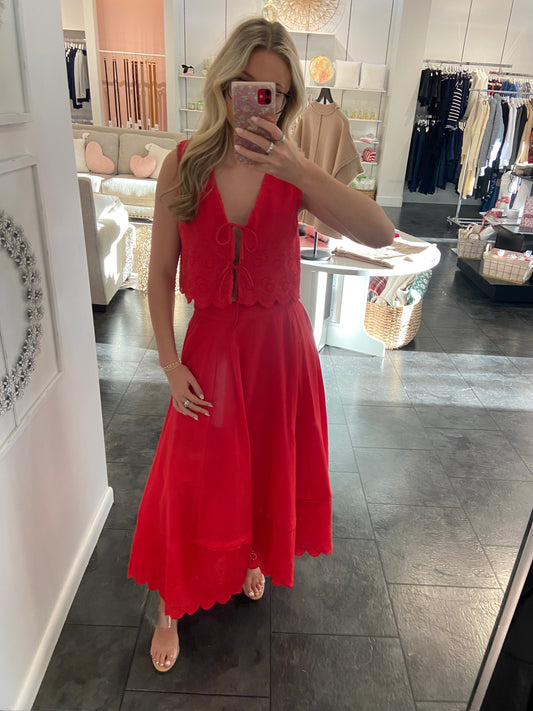 Walk the Park Sleeveless Top and Skirt Set