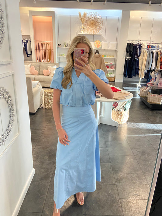 Poppy Blue Skirt Set