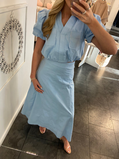 Poppy Blue Skirt Set