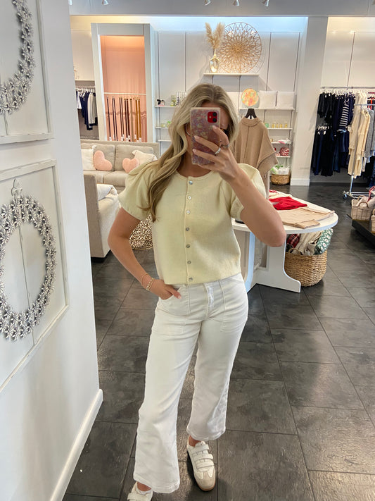 Butter Puff Sleeve Sweater