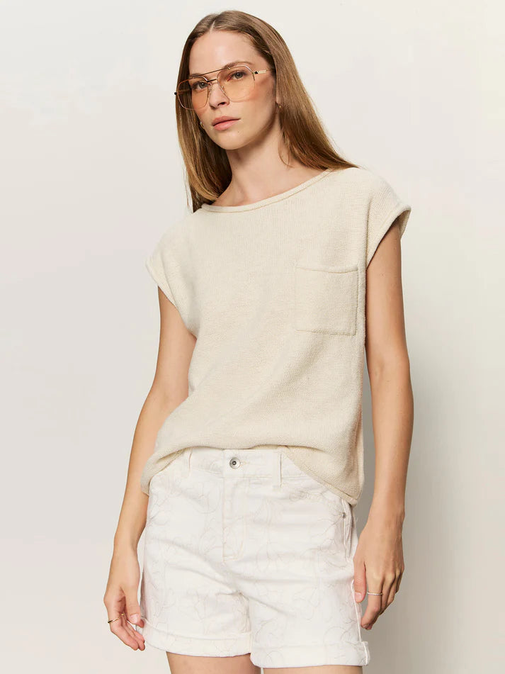 SANCTUARY Easy Sweater Tee - Collagen
