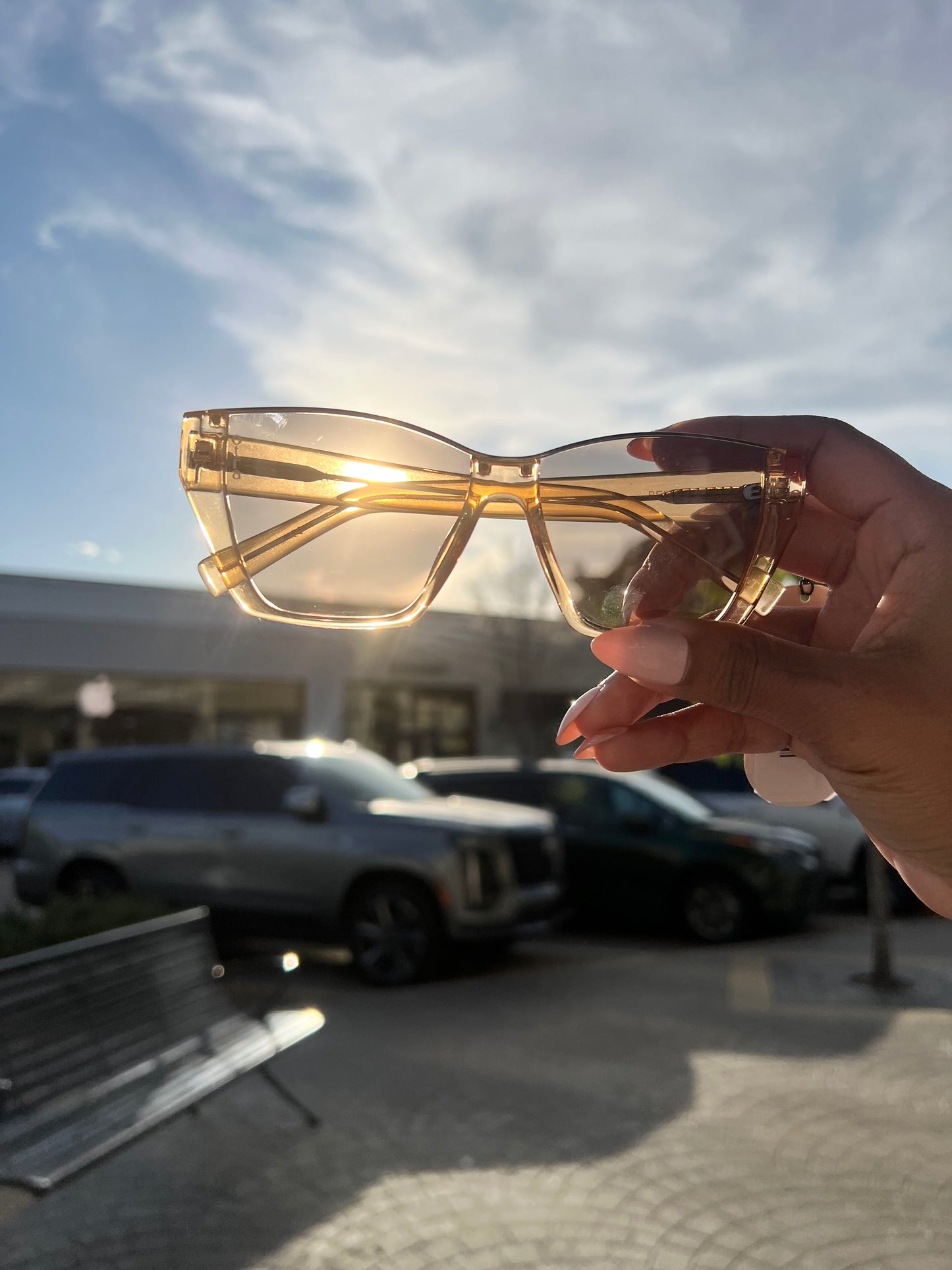 Otra Belle Trans Gold and Brown Sunglasses