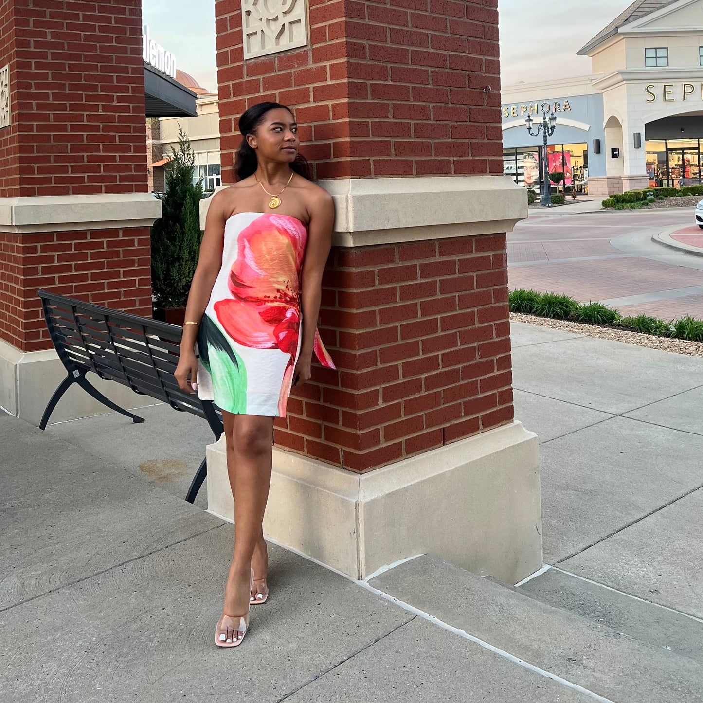 Zinnia Tie Side Mini Dress