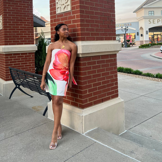 Zinnia Tie Side Mini Dress