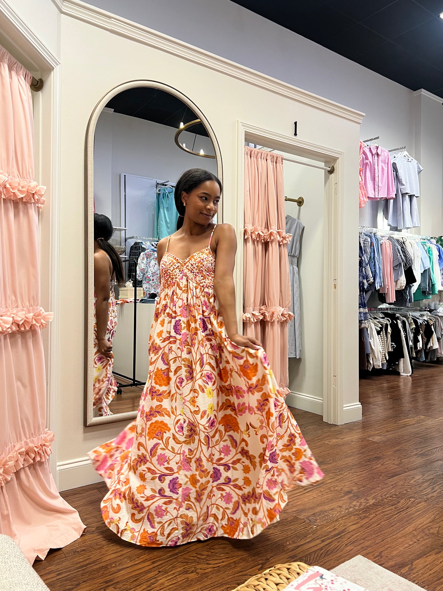 Bella Pink Multi Maxi Dress
