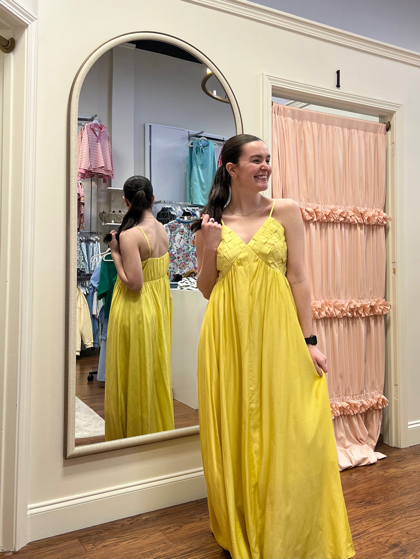 Allyson Custard Yellow Woven Maxi Dress