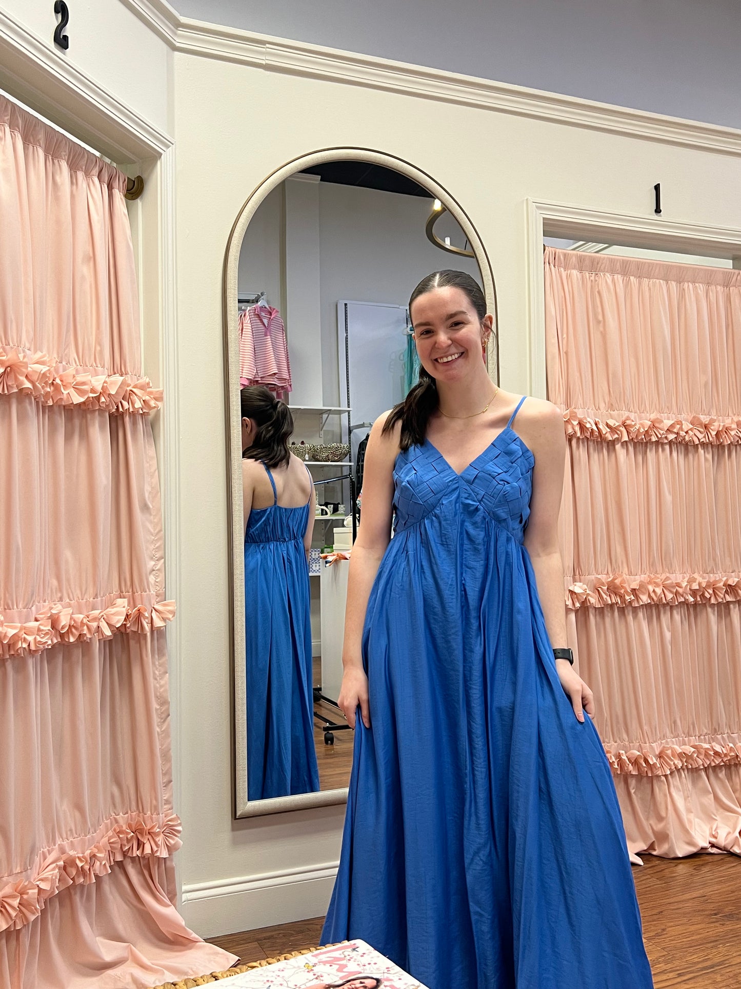 Allyson Pacific Blue Woven Maxi Dress