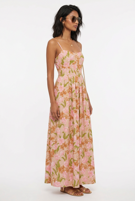 Alisha Multi Floral Midi Dress