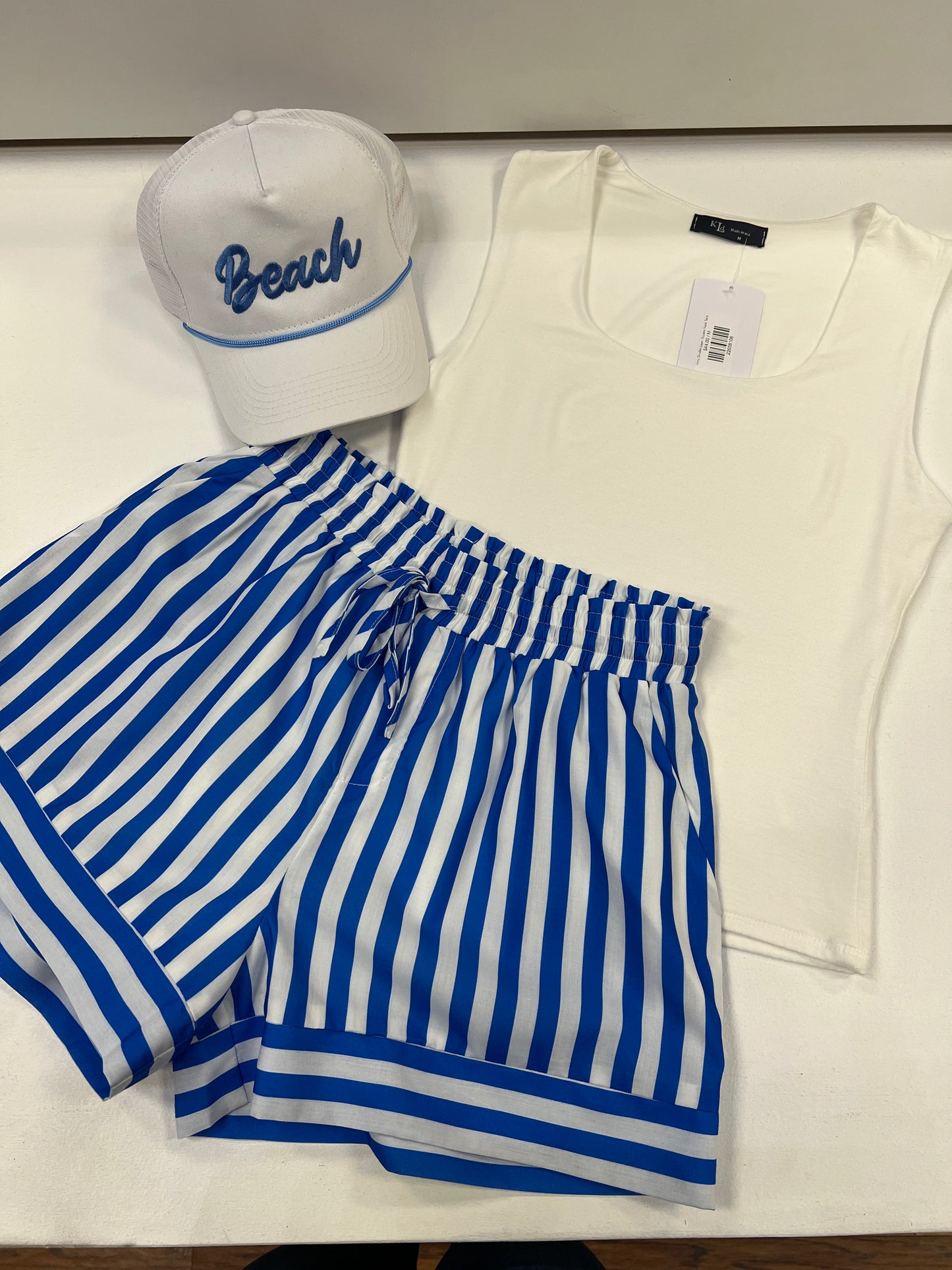 JOY JOY Royal Blue Stripe Short