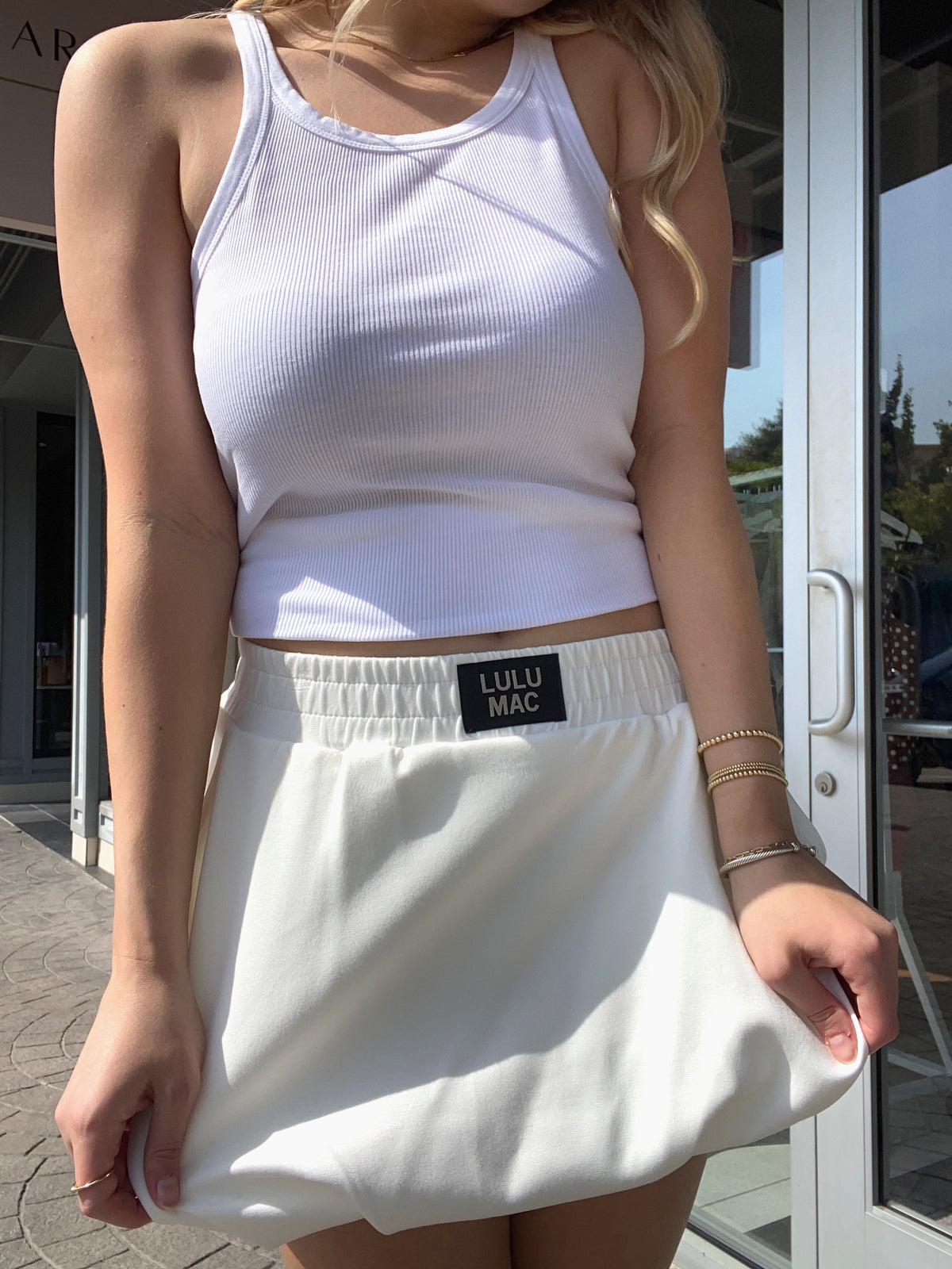 LULU MAC White Bubble Skirt