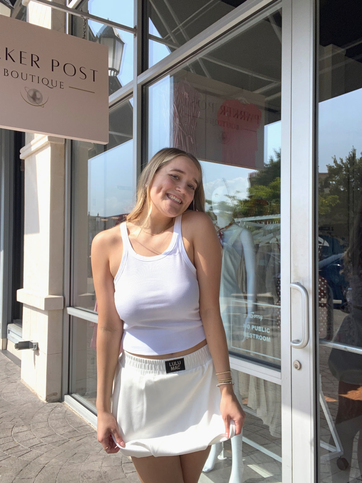 LULU MAC White Bubble Skirt