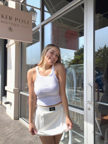 LULU MAC White Bubble Skirt