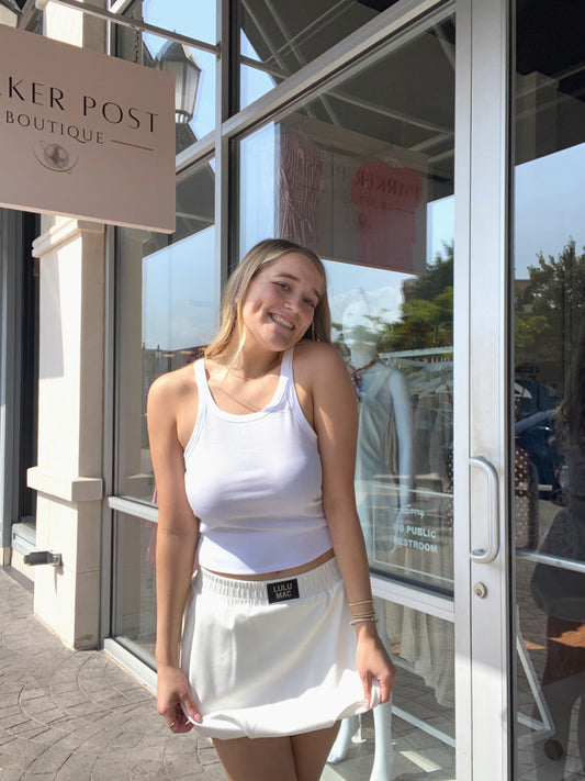 LULU MAC White Bubble Skirt