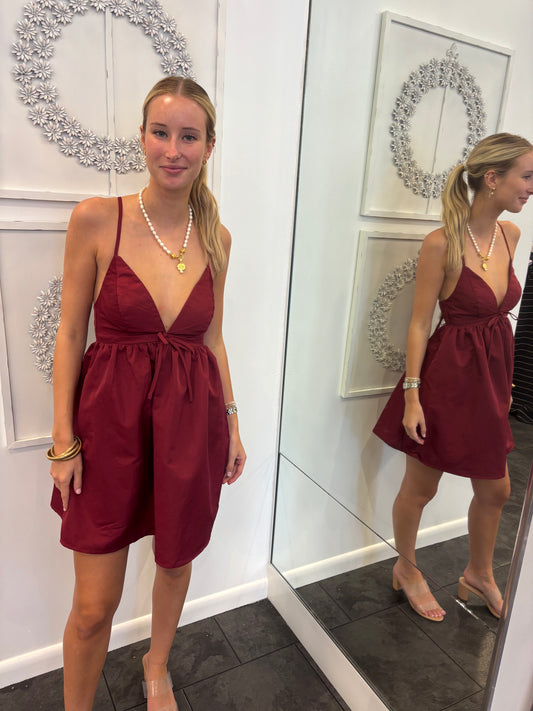 Cupid Burgundy Mini Dress
