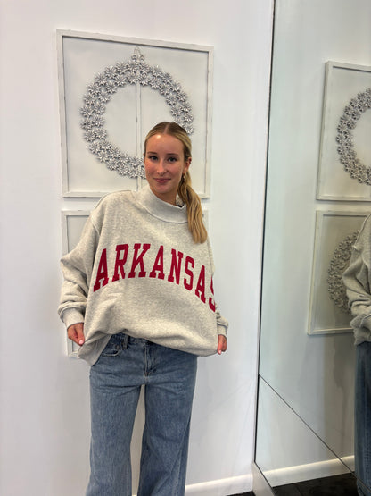Reversable Arkansas Grey or White Sweatshirt
