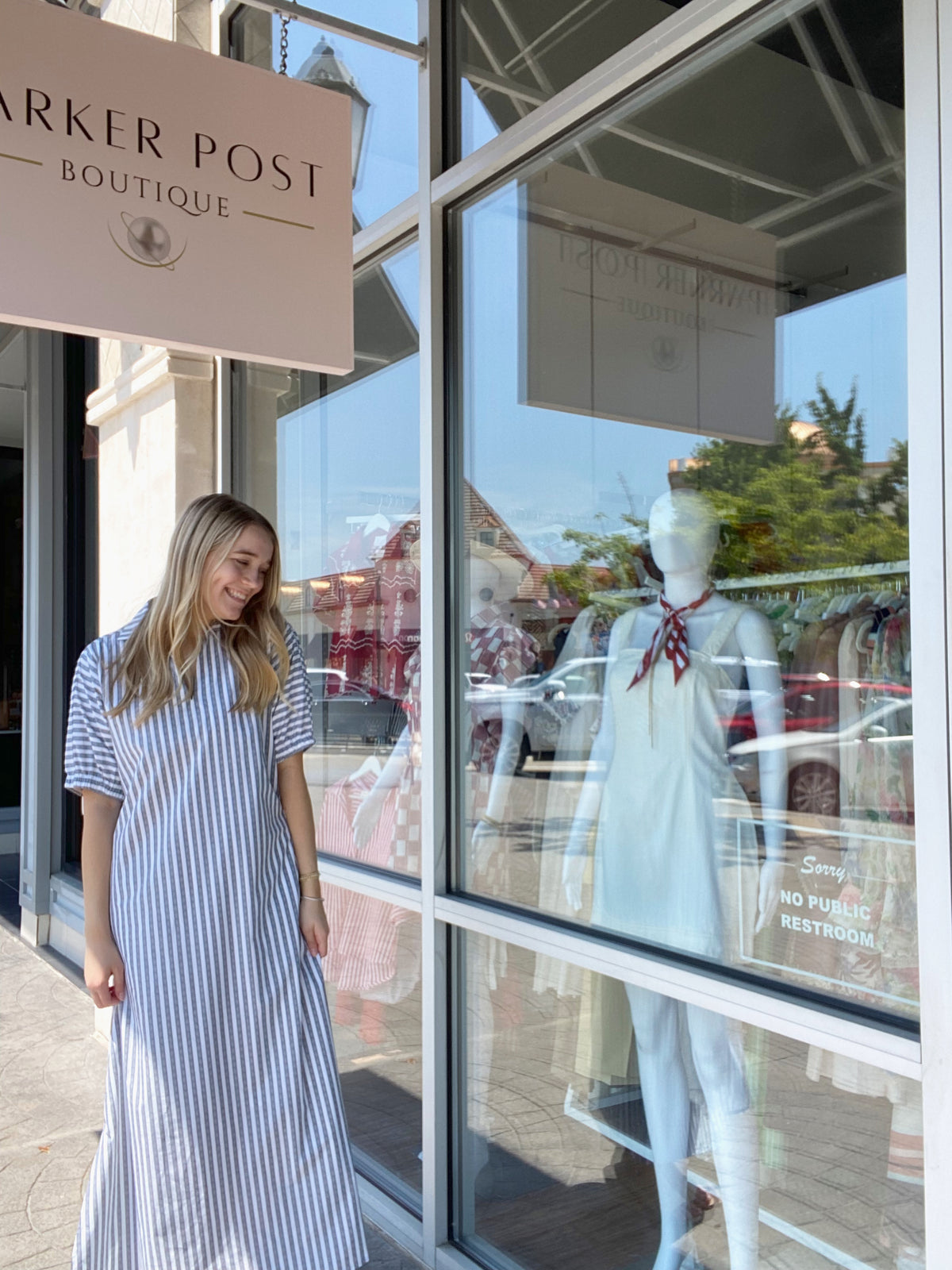 EMILY MCCARTHY Poppy Maxi - Black Stripe