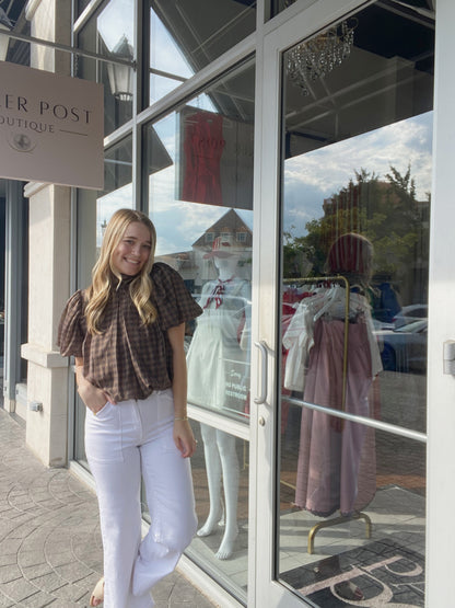 Payton Gingham Bubble Top
