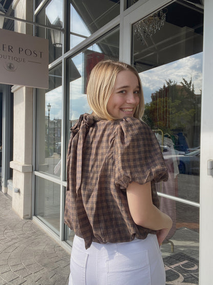 Payton Gingham Bubble Top