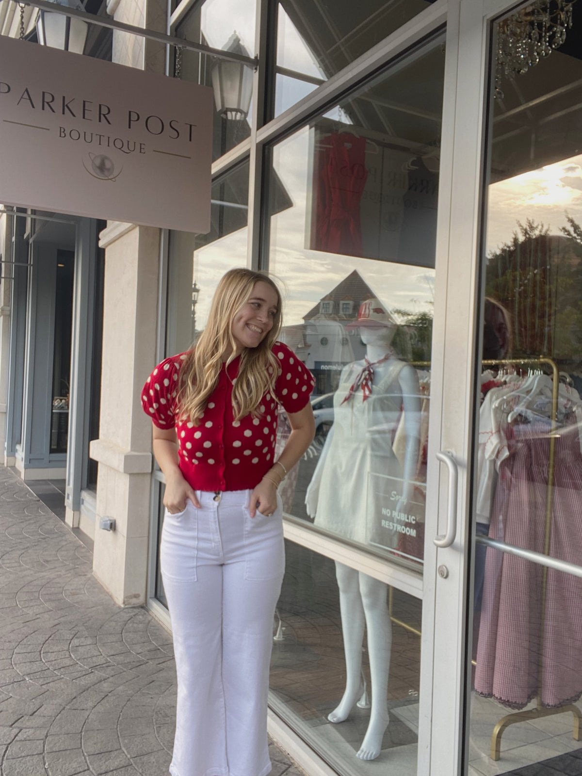 Millie Red Polka Dot Cardigan