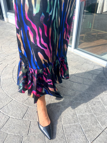 ALDEN ADAIR Prism Zebra Estelle Dress