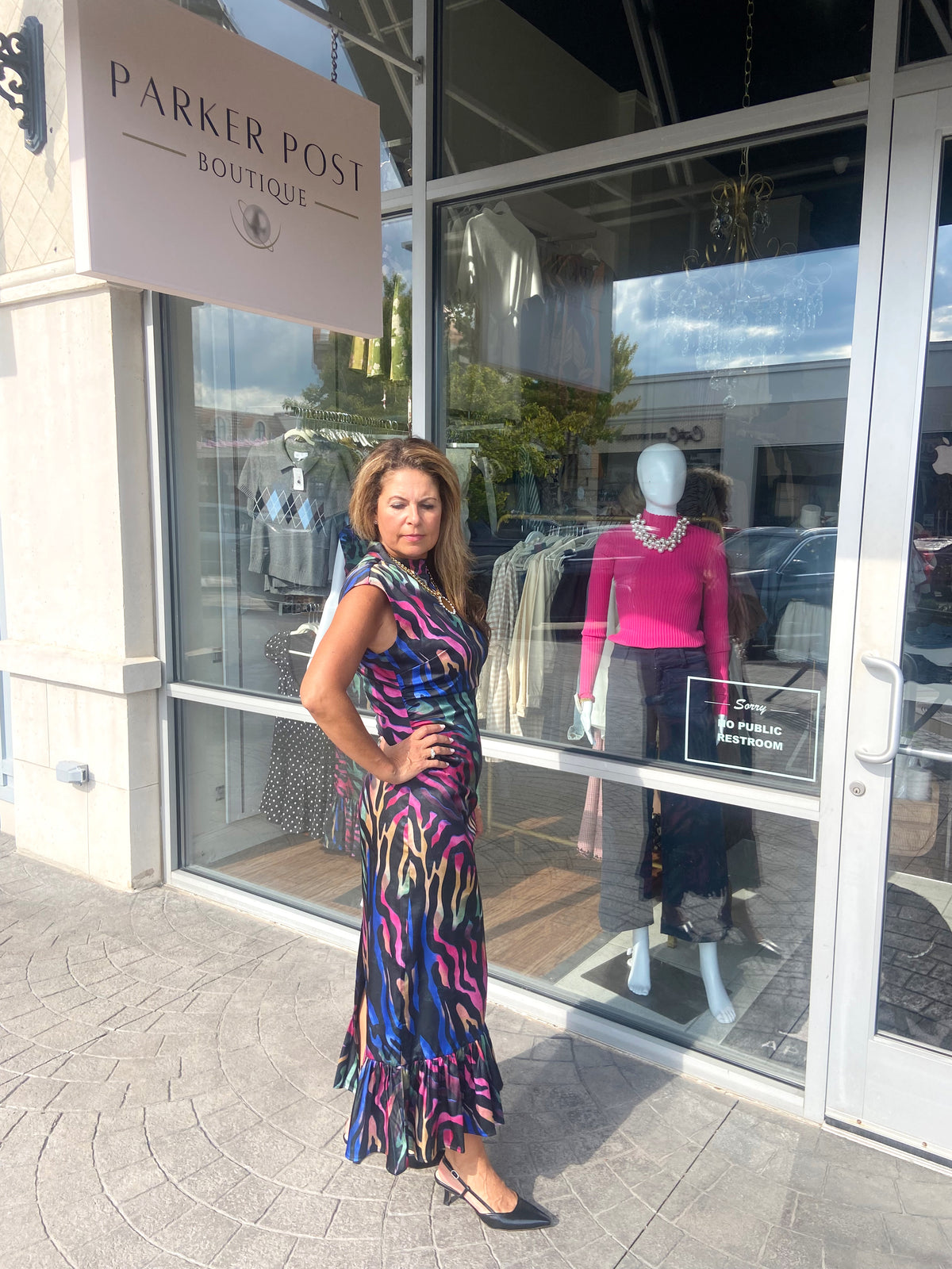 ALDEN ADAIR Prism Zebra Estelle Dress