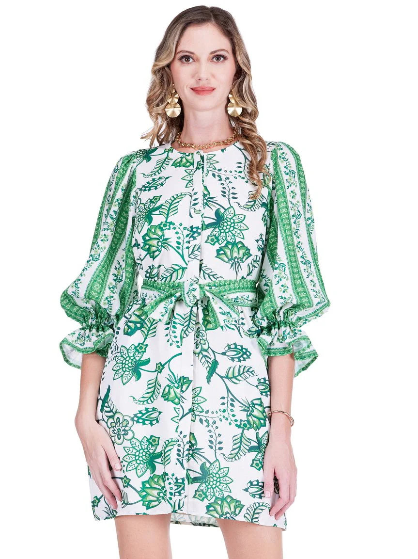 JADE Garden Border Placket Dress
