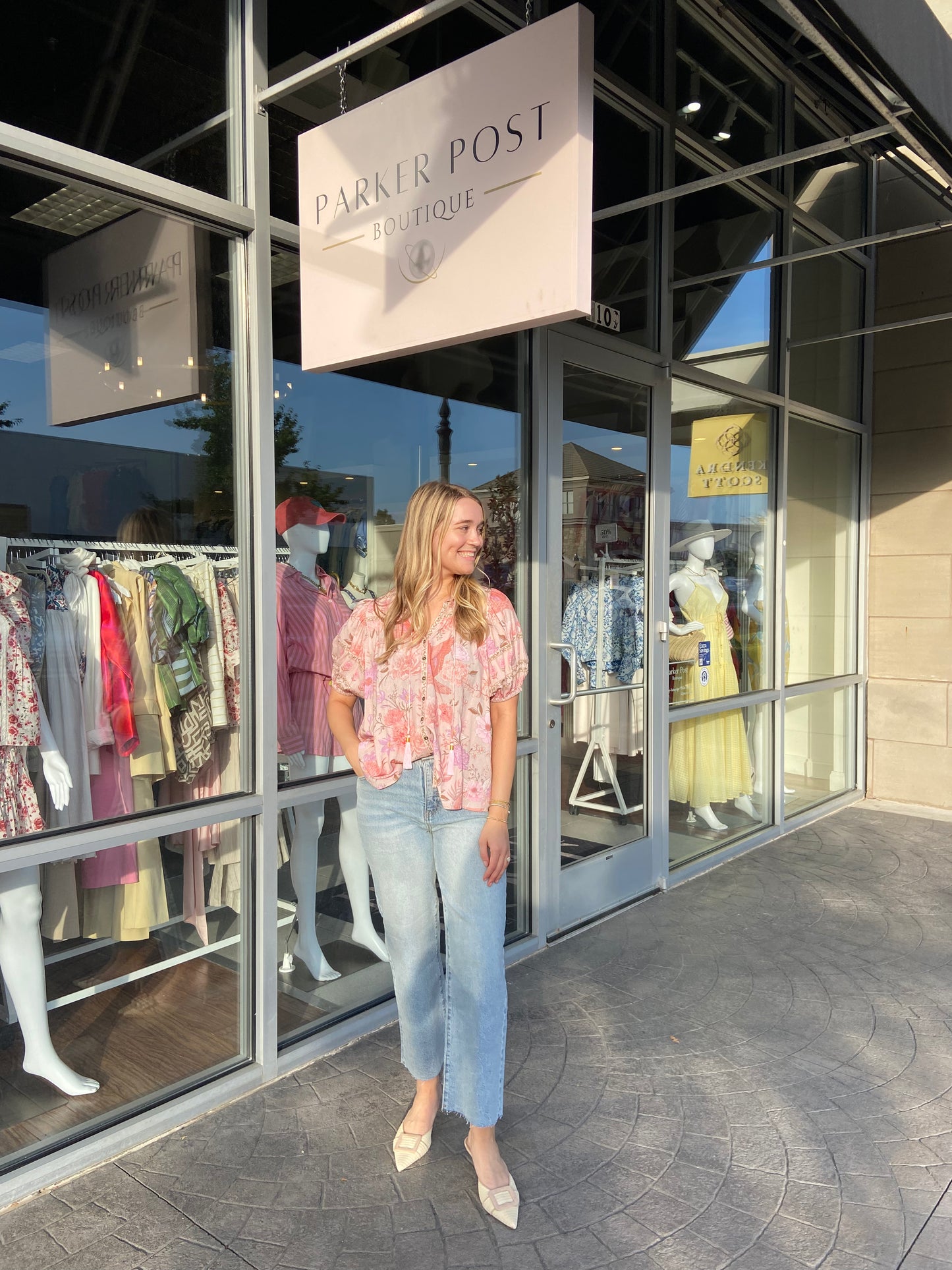 Grace Heron Pink Button Up Top