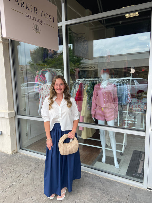 Jackie White Short Sleeve Top