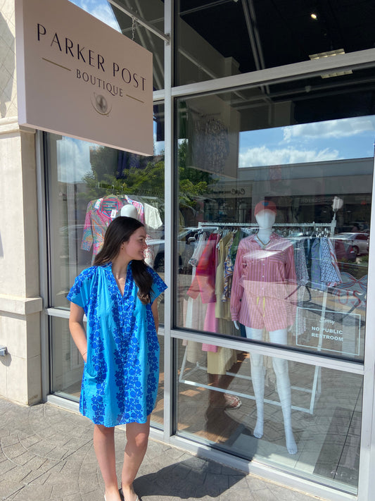Paula Floral Pattern V-neck Dress