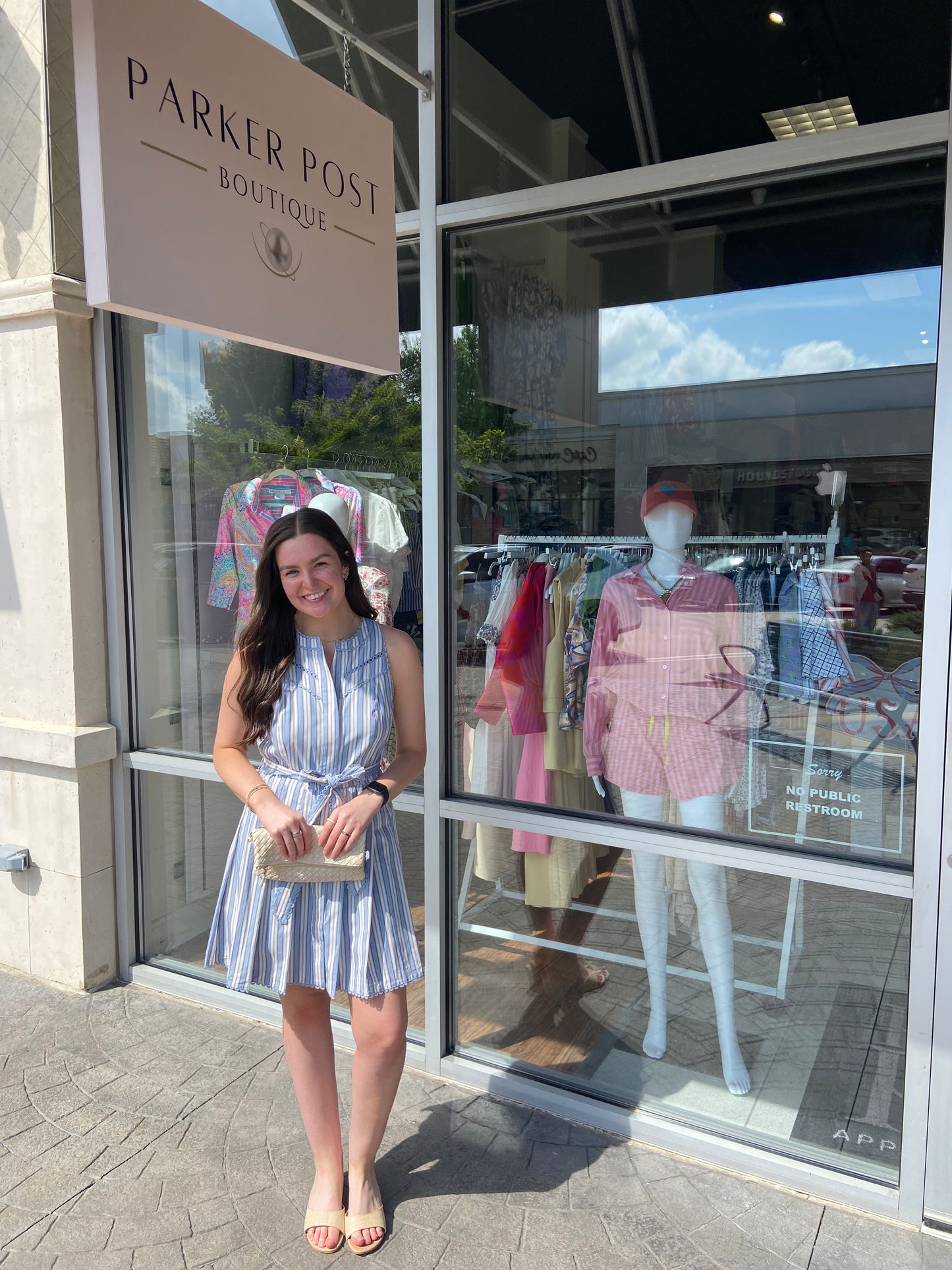 Cartolina Stripe Pale Blue Hadley Romper
