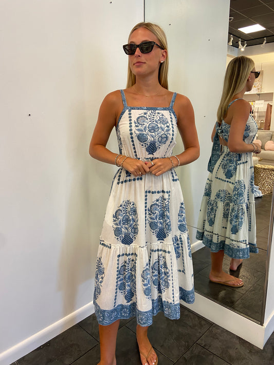 Kopal Indigo Taj Print Dress