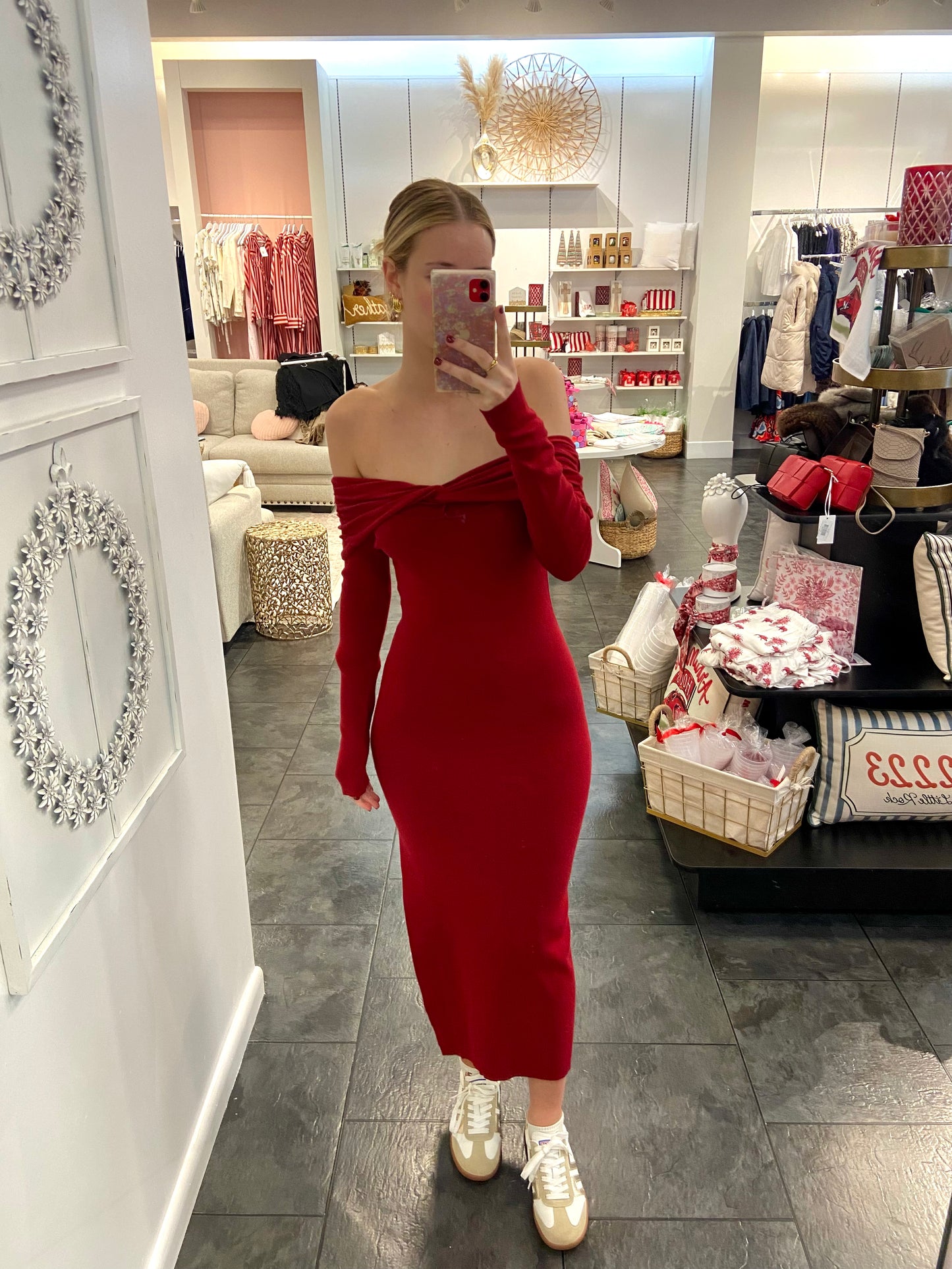 Ember Off Shoulder Sweater Dress