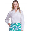 JADE White Collar Blouse