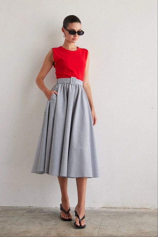 Collette Red/Black Maxi Dress