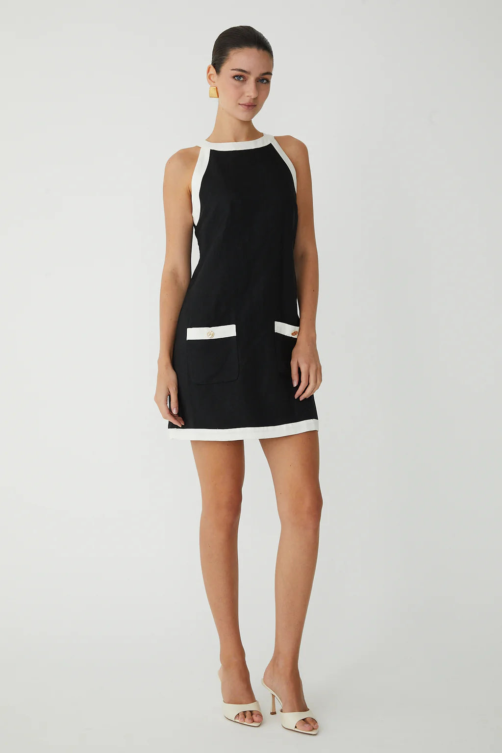 JS71 Tenney Black & White Mini Dress