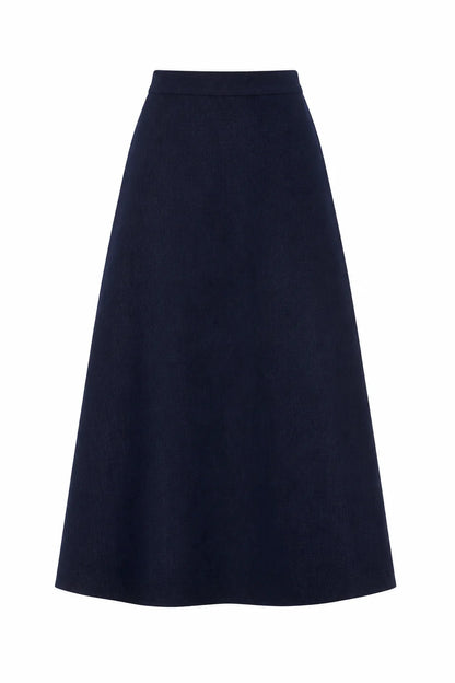 JS71 Navy Fallon Maxi Skirt