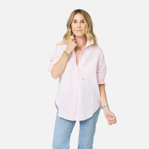 KERRI ROSENTHAL Pink Lightweight Oxford Shirt
