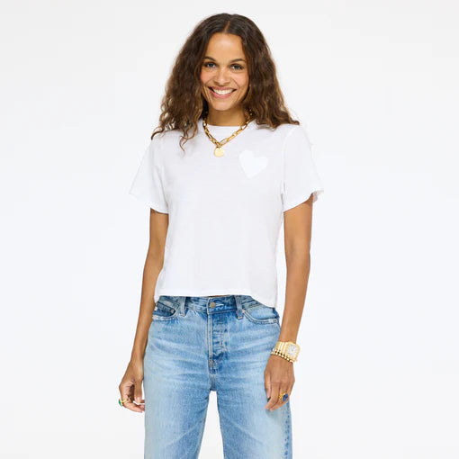 KERRI ROSENTHAL White Slub Tee