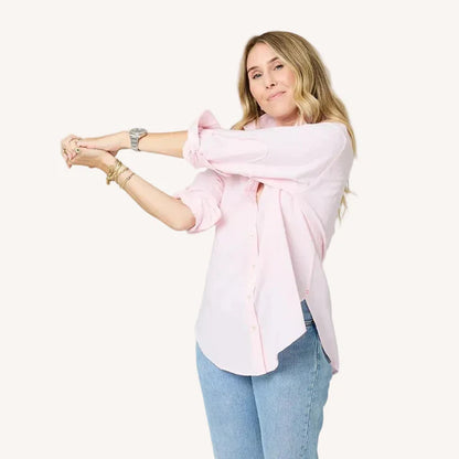 KERRI ROSENTHAL Pink Lightweight Oxford Shirt