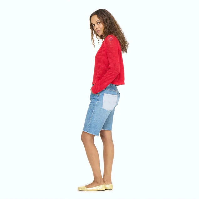 KERRI ROSENTHAL Red Malibu Sweater